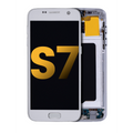 Ecrã OLED com Aro para Samsung Galaxy S7 (Recondicionado) (All US Models) (Silver Titanium)