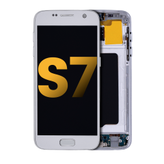 Ecrã OLED com Aro para Samsung Galaxy S7 (Recondicionado) (All US Models) (Silver Titanium)