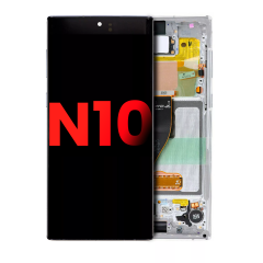 Ecrã OLED com Aro para Samsung Galaxy Note 10 (Compatível Plus) (Aura White)
