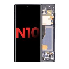 Ecrã OLED com Aro para Samsung Galaxy Note 10 (Compatível Plus) (Aura Black)