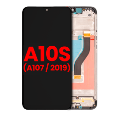 Ecrã LCD com Aro para Samsung Galaxy A10s (A107 / 2019) (Compatível Plus) (Todas as Cores)