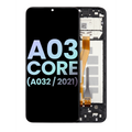 Ecrã LCD com Aro para Samsung Galaxy A03 Core (A032 / 2021) (Service Pack) (Black)