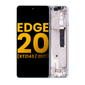 Ecrã LCD com Aro para Motorola Edge 20 (XT2143 / 2021) (Recondicionado) (Frosted White)