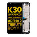 Ecrã LCD com Aro para LG K30 (2019) / Escape Plus / Aristo 4 Plus / Arena 2 / Tribute Royal (Recondicionado) (Todas as Cores)