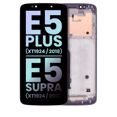 Ecrã LCD com Aro para Motorola Moto E5 Plus (XT1924 / 2018) / E5 Supra (XT1924 / 2018) (159MM) (US Version) (OEM Original) (Gray)