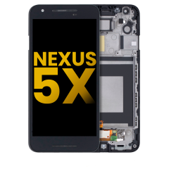 Ecrã LCD com Aro para Nexus 5X (Recondicionado) (Black)