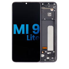 Ecrã LCD com Aro para Xiaomi Mi 9 Lite / CC9 (Aftermarket: Incell) (Onyx Gray)