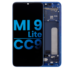 Ecrã LCD com Aro para Xiaomi Mi 9 Lite / CC9 (Aftermarket: Incell) (Aurora Blue)