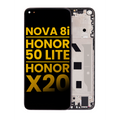 Ecrã LCD com Aro para Huawei Nova 8i / Honor 50 Lite / Honor X20 (Recondicionado) (Starry Black)