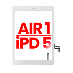 Digitizer para iPad Air 1 / iPad 5 (2017) (Botão Home Pre-Installed para iPad Air 1) (Compatível Plus) (White)