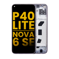 Ecrã LCD com Aro para Huawei P40 Lite / Nova 6 SE (Recondicionado) (Black)