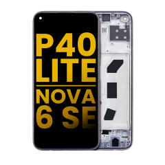 Ecrã LCD com Aro para Huawei P40 Lite / Nova 6 SE (Recondicionado) (Black)