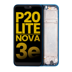 Ecrã LCD com Aro para Huawei P20 Lite / Nova 3e (Recondicionado) (Blue)