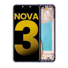 Ecrã LCD com Aro para Huawei Nova 3 (Recondicionado) (Iris Purple)