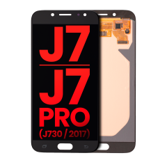 Ecrã OLED sem Aro para Samsung Galaxy J7 / J7 Pro (J730 / 2017) (Compatível Plus) (Black)