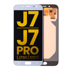 Ecrã OLED sem Aro para Samsung Galaxy J7 / J7 Pro (J730 / 2017) (Recondicionado) (Blue / Gray)