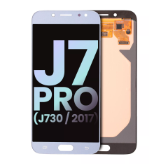 Ecrã LCD sem Aro para Samsung Galaxy J7 Pro (J730 / 2017) (Service Pack) (Silver)