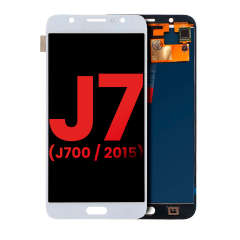 Ecrã OLED sem Aro para Samsung Galaxy J7 (J700 / 2015) (Compatível Plus) (White)