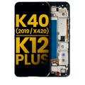 Ecrã LCD com Aro para LG K40 (2019 / X420) / K12 Plus (Recondicionado) (Gray)