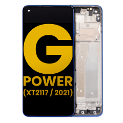 Ecrã LCD com Aro para Motorola Moto G Power (XT2117 / 2021) (Recondicionado) (Blue)