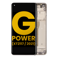Ecrã LCD com Aro para Motorola Moto G Power (XT2117 / 2021) (Recondicionado) (Polar Silver)