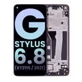 Ecrã LCD com Aro para Motorola Moto G Stylus 6.8" (XT2115 / 2021) (OEM Original) (Aurora Black)
