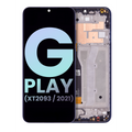 Ecrã LCD com Aro para Motorola Moto G Play (XT2093 / 2021) (OEM Original) (Misty Blue)