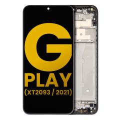 Ecrã LCD com Aro para Motorola Moto G Play (XT2093 / 2021) (Recondicionado) (Flash Gray)