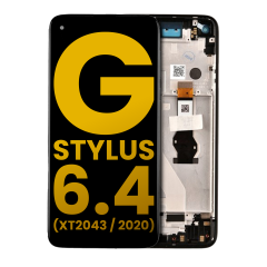 Ecrã LCD com Aro para Motorola Moto G Stylus 6.4" (XT2043 / 2020) (Recondicionado) (Mystic Indigo)