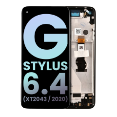 Ecrã LCD com Aro para Motorola Moto G Stylus 6.4" (XT2043 / 2020) (OEM Original) (Mystic Indigo)
