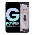 Ecrã LCD com Aro para Motorola Moto G Power (XT2041/ 2020) (OEM Original) (Smoke Black)