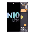 Ecrã OLED com Aro para Samsung Galaxy Note 10 Lite (Service Pack) (Aura Black)