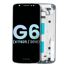 Ecrã LCD com Aro para Motorola Moto G6 (XT1925 / 2018) (OEM Original) (Deep Indigo)