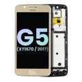 Ecrã LCD com Aro para Motorola Moto G5 (XT1670 / 2017) (OEM Original) (Gold)