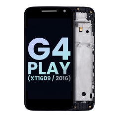 Ecrã LCD com Aro para Motorola Moto G4 Play (XT1609 / 2016) (OEM Original) (Black)