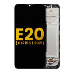 Ecrã LCD com Aro para Motorola Moto E20 (XT2155 / 2021) (Recondicionado) (Black)