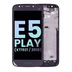 Ecrã LCD com Aro para Motorola Moto E5 Play (XT1921 / 2018) (OEM Original) (Black)