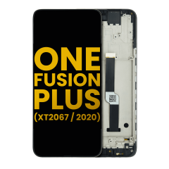 Ecrã LCD com Aro para Motorola One Fusion Plus (XT2067 / 2020) (Recondicionado) (Black)