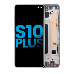 Ecrã LCD com Aro (Without Sensor de Impressão Digital) para Samsung Galaxy S10 Plus (Aftermarket Plus: TFT) (Prism Green)