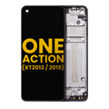 Ecrã LCD com Aro para Motorola One Action (XT2013-1 / XT2013-2 / XT2013-4 / 2019) (Recondicionado) (Denim Blue)