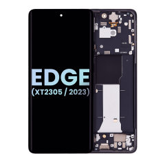 Ecrã LCD com Aro para Motorola Moto Edge (XT2305 / 2023) (OEM Original) (Eclipse Black)