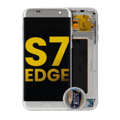 Ecrã OLED com Aro para Samsung Galaxy S7 Edge (International / G935F) (Recondicionado) (Silver)