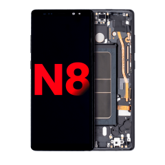 Ecrã OLED com Aro para Samsung Galaxy Note 8 (Compatível Plus) (Midnight Black)