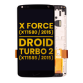 Ecrã LCD com Aro para Motorola Moto X Force (XT1580 / 2015) / Droid Turbo 2 (XT1585 / 2015) (Recondicionado) (Black)