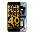 Inner Ecrã OLED com Aro para Motorola Moto Razr Plus 2023 / Razr 40 Ultra (XT2321 / 2023) (Recondicionado) (Glacier Blue)
