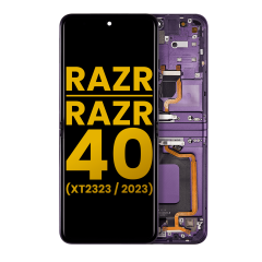 Main Ecrã OLED com Aro para Motorola Razr 2023 / Razr 40 (XT2323 / 2023) (Recondicionado) (Summer Lilac)