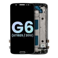 Ecrã LCD com Aro para Motorola Moto G6 (XT1925 / 2018) (OEM Original) (Black)