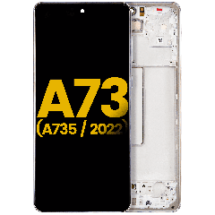 Ecrã OLED com Aro para Samsung Galaxy A73 (A735 / 2022) (Recondicionado) (White)