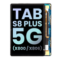 Ecrã OLED sem Aro para Samsung Galaxy Tab S8 Plus 5G 12.4" (X800 / X806 / X808) ( 2022) (Service Pack) (Black)