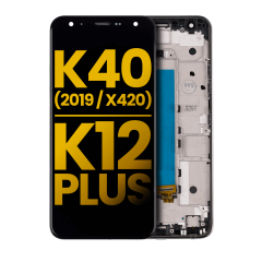 Ecrã LCD com Aro para LG K40 (2019 / X420) / K12 Plus (Recondicionado) (Moroccan Blue)